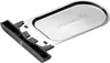 A close-up, angled studio shot of a toaster crumb tray. Voir les images du produit