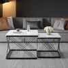 Sweiko Ensemble élégant de 2 tables basses, tables carrées Voir les images du produit 5