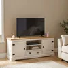 Lowboard TEQUILA 140 cm, Weiß/Braun - TV Schrank aus Kiefer Produktbild-Vorschau 1