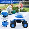 COSTWAY Rollsitz mit Rollen, Ablage, Korb und breiter Produktbild-Vorschau 4