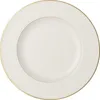 A white plate with a gold rim on a white background. Náhľad obrázku produktu