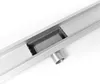 A close-up, studio shot of a stainless steel shower drain on a white background. Produktbild-Vorschau