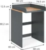 Waschmaschinenschrank Vicco Viktor Anthrazit/Goldkraft Produktbild-Vorschau 2