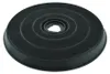 A black circular carbon filter with concentric rings and a central opening. Produktbild-Vorschau