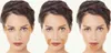 Three images of a woman's face, each with different areas highlighted with light brown patches, likely demonstrating application points for skincare products. Produktbild-Vorschau