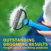 Brosse double face pour chiens et chats contre la mue et Voir les images du produit 8