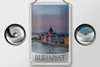 Blechschild Reise 12x18cm Aussicht auf Budapest Kirche Produktbild-Vorschau 2