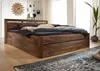 MASSIVMOEBEL24 Bett mit Schublade Sheesham 200x200 Produktbild-Vorschau 2