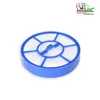 A blue and white vacuum cleaner filter against a white background. Produktbild-Vorschau