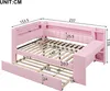 Flieks Jugendbett 140x200cm mit Led und Usb, Tagesbett Produktbild-Vorschau 7