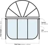 Copertura per piscina EXIT ECO ø366 cm, cupola per piscina, Anteprima dell’immagine prodotto 12