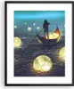 Gerahmtes Poster - Schwarzer Rahmen - Boot Wasser Märchen - Produktbild-Vorschau 1