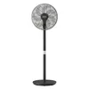 A black standing fan on a white background. Anteprima dell’immagine prodotto