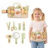 Mamabrum Kinder Friseur Set Holz mit Gürtel – 8-teiliges Produktbild-Vorschau 1