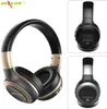 A product shot of black and gold headphones with inset images showing different angles. Produktbild-Vorschau