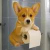 Toilettenpapierhalter mit Hund, Wandhalterung, Harz, Produktbild-Vorschau 4