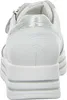 Rear view of a white and silver sneaker with a platform sole. Anteprima dell’immagine prodotto