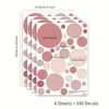 Rosa Polka Dot Wandsticker Set mit 140 Punkten – Produktbild-Vorschau 2