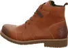 A side view of a brown leather boot. Produktbild-Vorschau