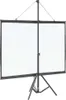 A projection screen on a tripod stand. Produktbild-Vorschau