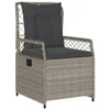 vidaXL Gartensessel 2 Stk. Verstellbar Hellgrau Poly Rattan Produktbild-Vorschau 4