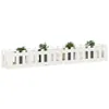 The Living Store Hochbeet Lattenzaun-Design Weiß 200x30x30 Produktbild-Vorschau 4