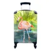 MuchoWow® Koffer Handgepäck Trolley Rollkoffer Kleine Produktbild-Vorschau 1