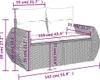 Design Gartensofa mit Kissen 2-Sitzer Beige Poly Rattan, Produktbild-Vorschau 11