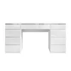 Schreibtisch AURORA DOUBLE SILVER mit Schubladen Produktbild-Vorschau 1