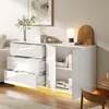 Credenza ProximaX con 2 ante e 3 cassetti, bianco lucido, Anteprima dell’immagine prodotto 2