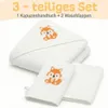 Baby Kapuzenhandtuch Set mit 2 Waschlappen. Baby Handtuch Produktbild-Vorschau 2