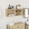 A bathroom scene with a wall-mounted cabinet and a vanity cabinet. Anteprima dell’immagine prodotto