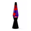 A lava lamp with purple liquid and red blobs, on a white background. Produktbild-Vorschau