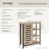 tectake® Sideboard mit höhenverstellbaren Kunststofffüßen, Produktbild-Vorschau 5