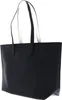 A black tote bag with white interior, shown from a side angle. Produktbild-Vorschau