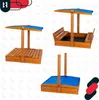 Pieskovisko KOTARBAU® so strechou 140 x 140 cm, drevené s Náhľad obrázku produktu 6