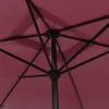 vidaXL Ombrellone con palo in metallo 300x200 cm Rosso Anteprima dell’immagine prodotto 5