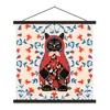MuchoWow® Textilposter Matrjoschka - Blumen - Katze 120x120 Produktbild-Vorschau 1