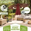 tillvex slnečník červený Ø 300 cm závesný slnečník záhradný Náhľad obrázku produktu 6