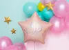 18"/Ø45cm Stern Folienballon "Happy Birthday" | Rosa Produktbild-Vorschau 4