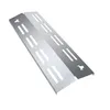 A stainless steel grill heat deflector with cutouts and a logo. Produktbild-Vorschau