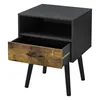 Table d'appoint 'Gävle' 57x42x40 cm avec tiroir Noir/Ton Voir les images du produit 4