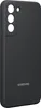 A black Samsung silicone phone case is shown from a side angle. Náhľad obrázku produktu