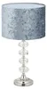 Stolná lampa Relaxdays, zamatový tienidlo, krištáľová Náhľad obrázku produktu 1