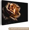 MuchoWow® - Leinwandbilder - Rose - Gold - Blumen - Produktbild-Vorschau 1