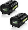 Two black lithium-ion batteries with green indicator lights and text. Podgląd zdjęcia produktu