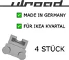 4x Ersatzteil passend für IKEA Kvartal Rolle Gleiter Set Produktbild-Vorschau 2