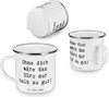 Mr. & Mrs. Panda Emaille Tasse Spruch Sekretärin Beste - Produktbild-Vorschau 4