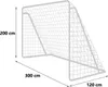 Neo-Sport 1456 Fotbalová branka 300 x 200 x 120 cm Náhled obrázku produktu 7