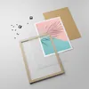 Gerahmtes Poster - Rahmen in heller Eiche - Blatt Rosa Produktbild-Vorschau 4